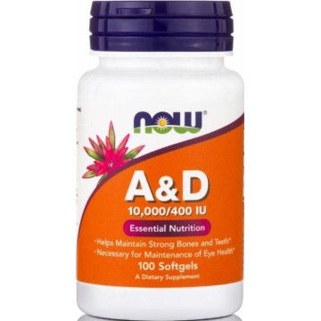 VITAMIN A & D (10.000IU / 400IU) NOW FOODS 100sgels ΒΙΤΑΜΙΝΗ Α & D